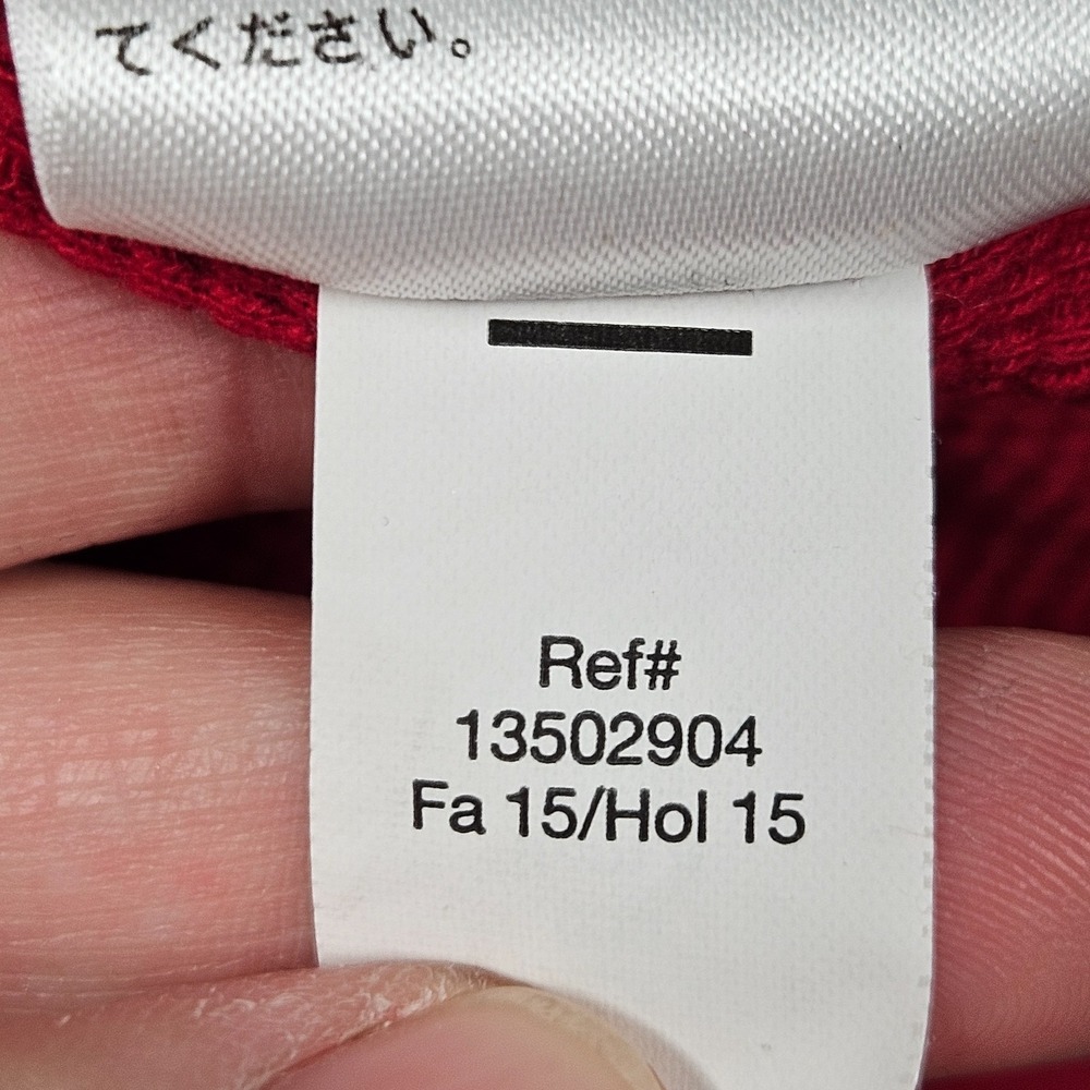Eddie Bauer Shirt Mens Red Tall XL Waffle Knit Thermal Black Lab Graphic Crew - Picture 9 of 11